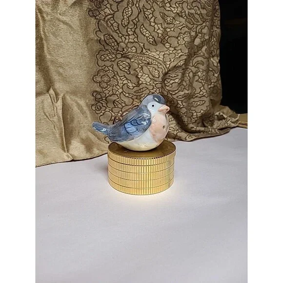 Takahashi Blue Bird Hanging Potpourri Ceramic Figurine Takahashi Japan 3 In - Picture 2 of 8